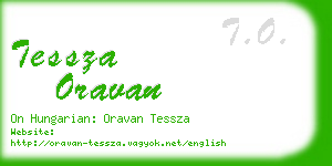 tessza oravan business card